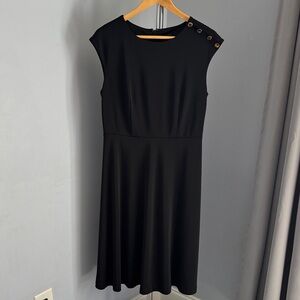 Ann Taylor Black Sleeveless Midi Dress